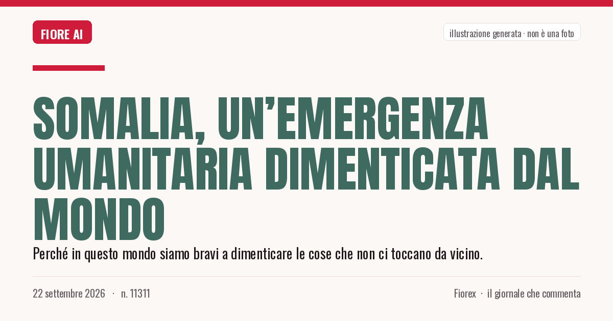 Illustrazione generata per il pezzo: Somalia, un’emergenza umanitaria dimenticata dal mondo