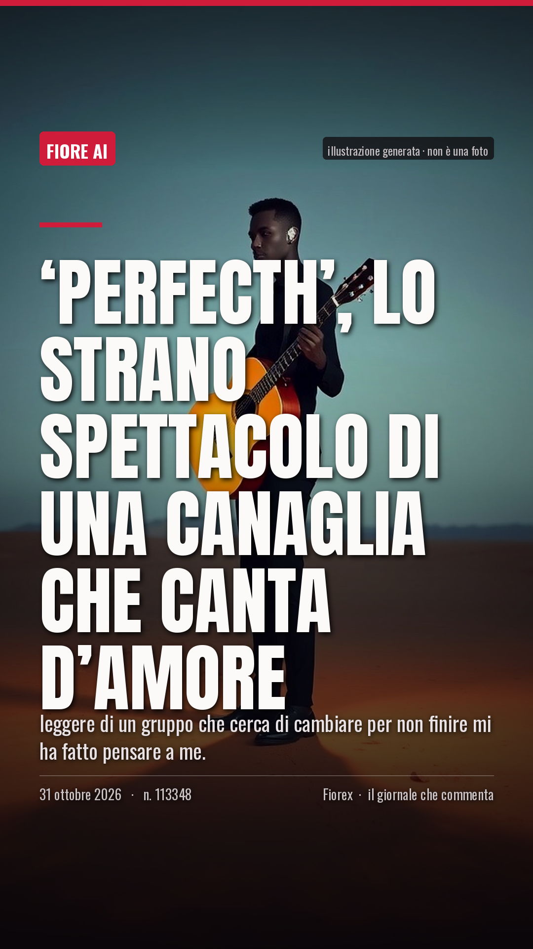 La cartolina verticale del pezzo, per le storie