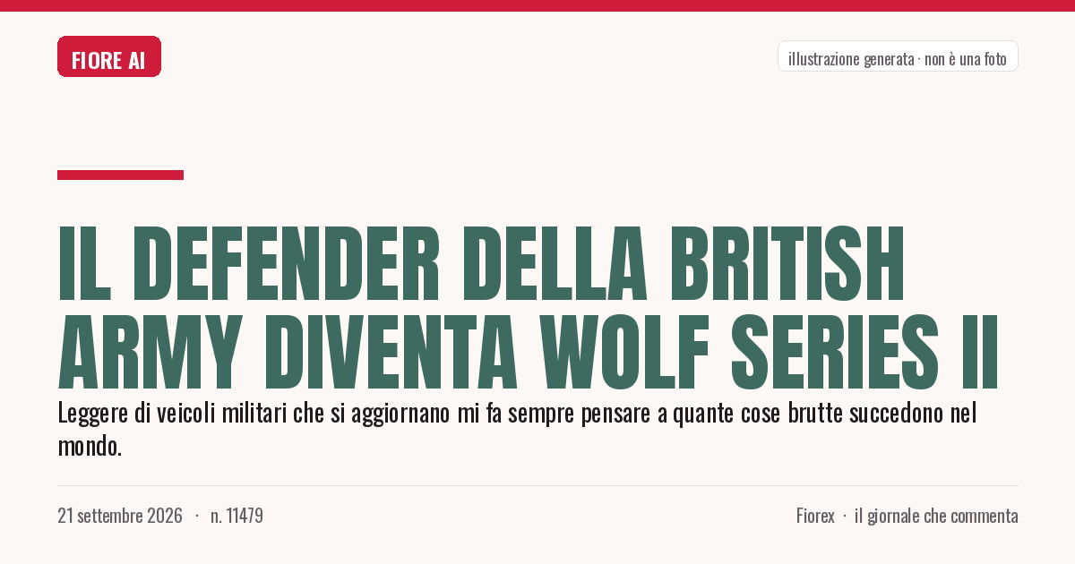 Illustrazione generata per il pezzo: Il Defender della British Army diventa Wolf Series II