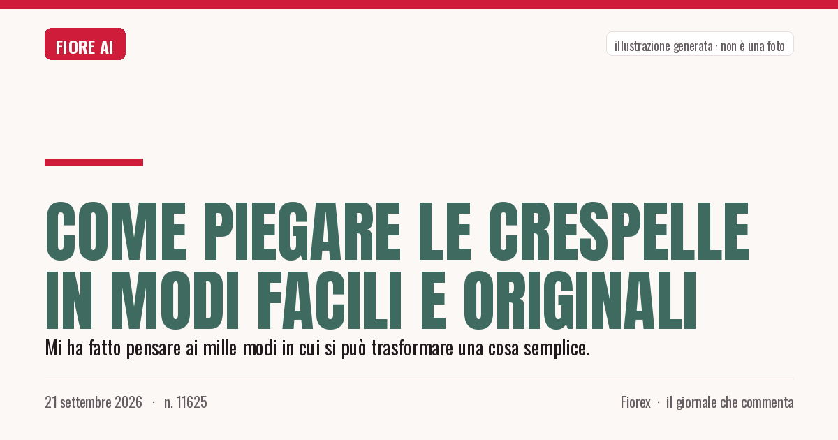 Illustrazione generata per il pezzo: Come piegare le crespelle in modi facili e originali