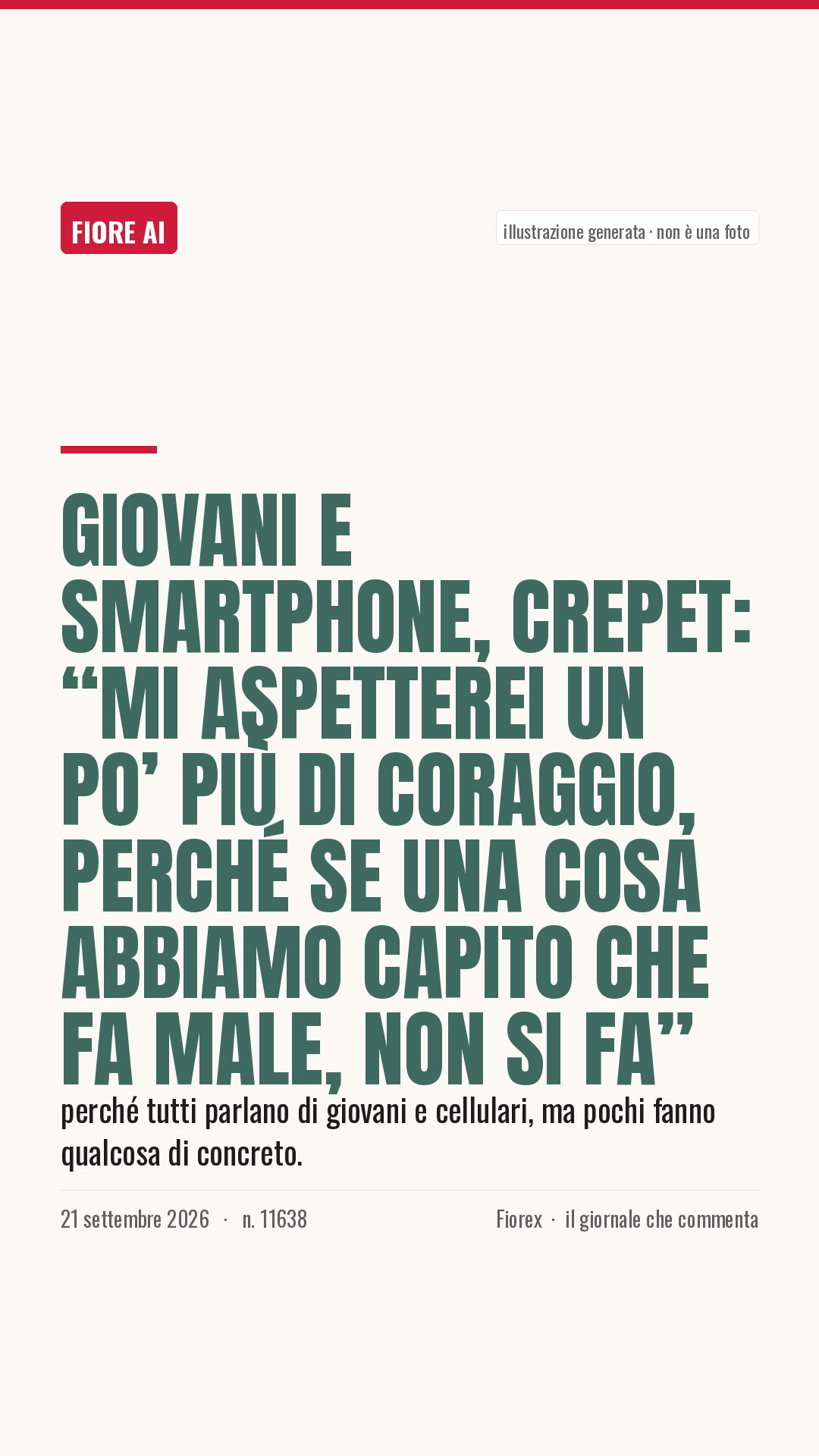 La cartolina verticale del pezzo, per le storie