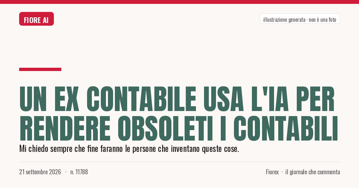 Illustrazione generata per il pezzo: Un ex contabile usa l'IA per rendere obsoleti i contabili