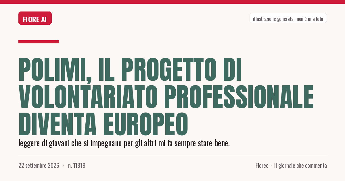 Illustrazione generata per il pezzo: Polimi, il progetto di volontariato professionale diventa europeo