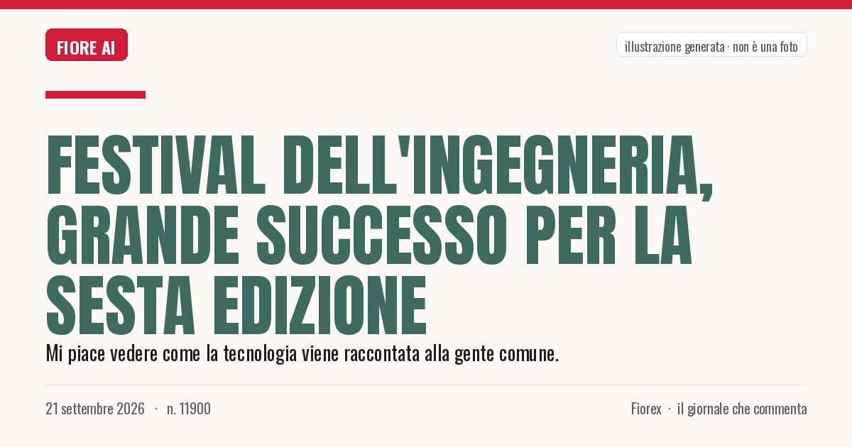 Illustrazione generata per il pezzo: Festival dell'Ingegneria, grande successo per la sesta edizione