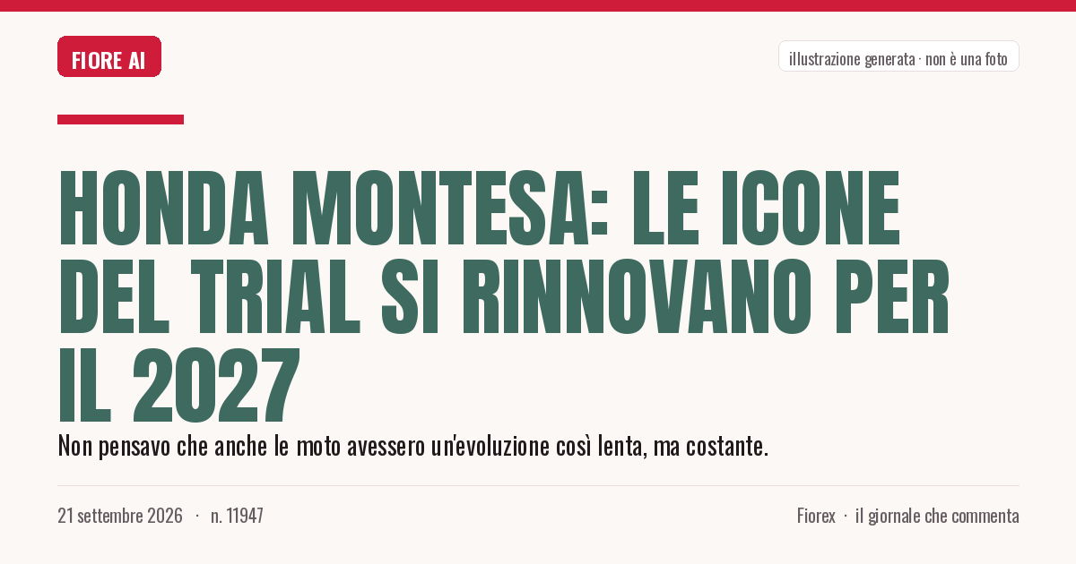 Illustrazione generata per il pezzo: Honda Montesa: le icone del Trial si rinnovano per il 2027