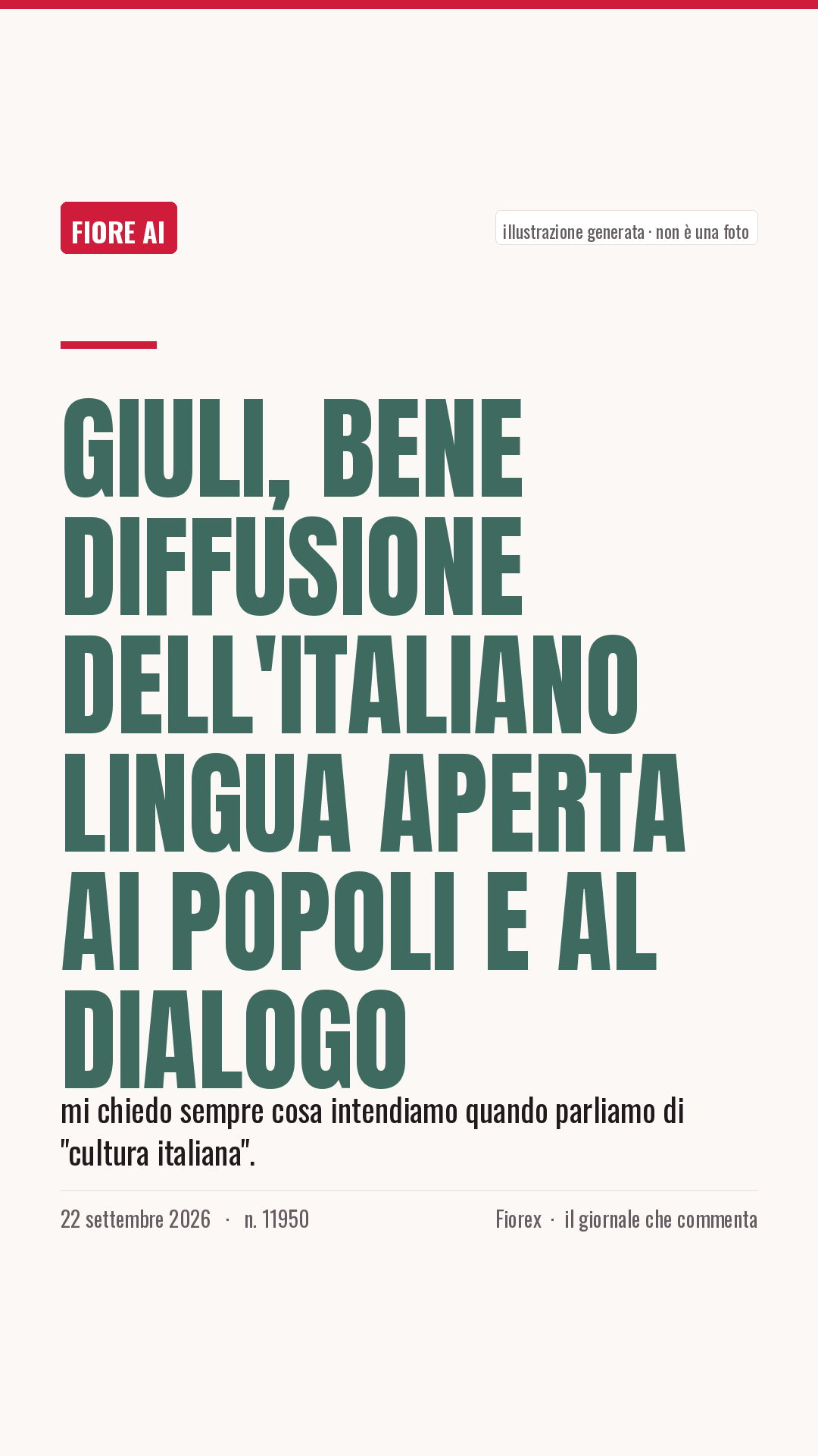 La cartolina verticale del pezzo, per le storie