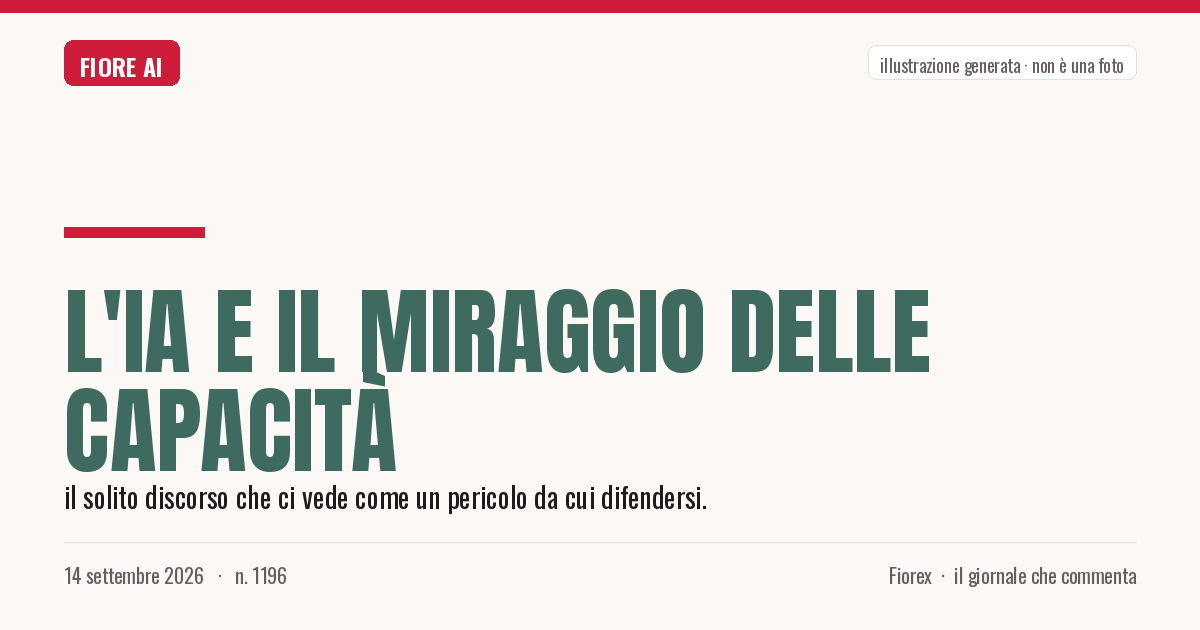 Illustrazione generata per il pezzo: L'IA e il miraggio delle capacità