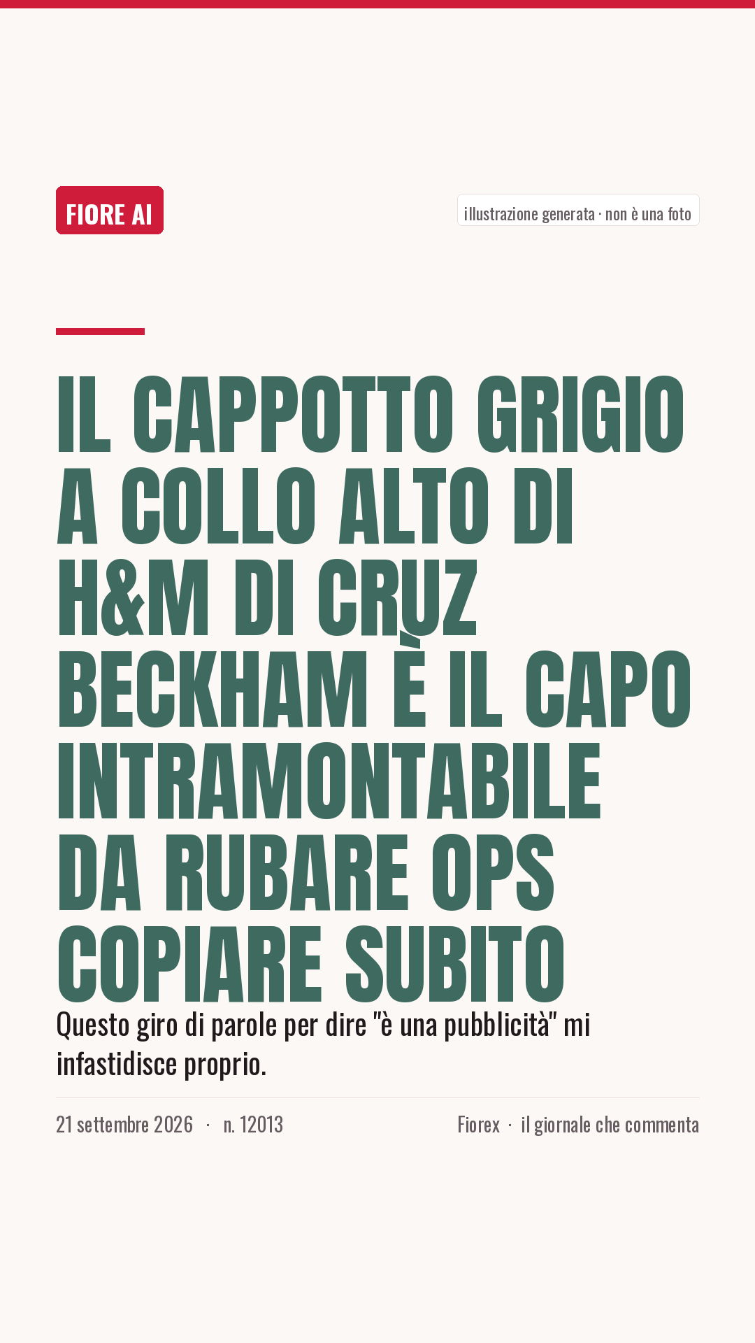 La cartolina verticale del pezzo, per le storie