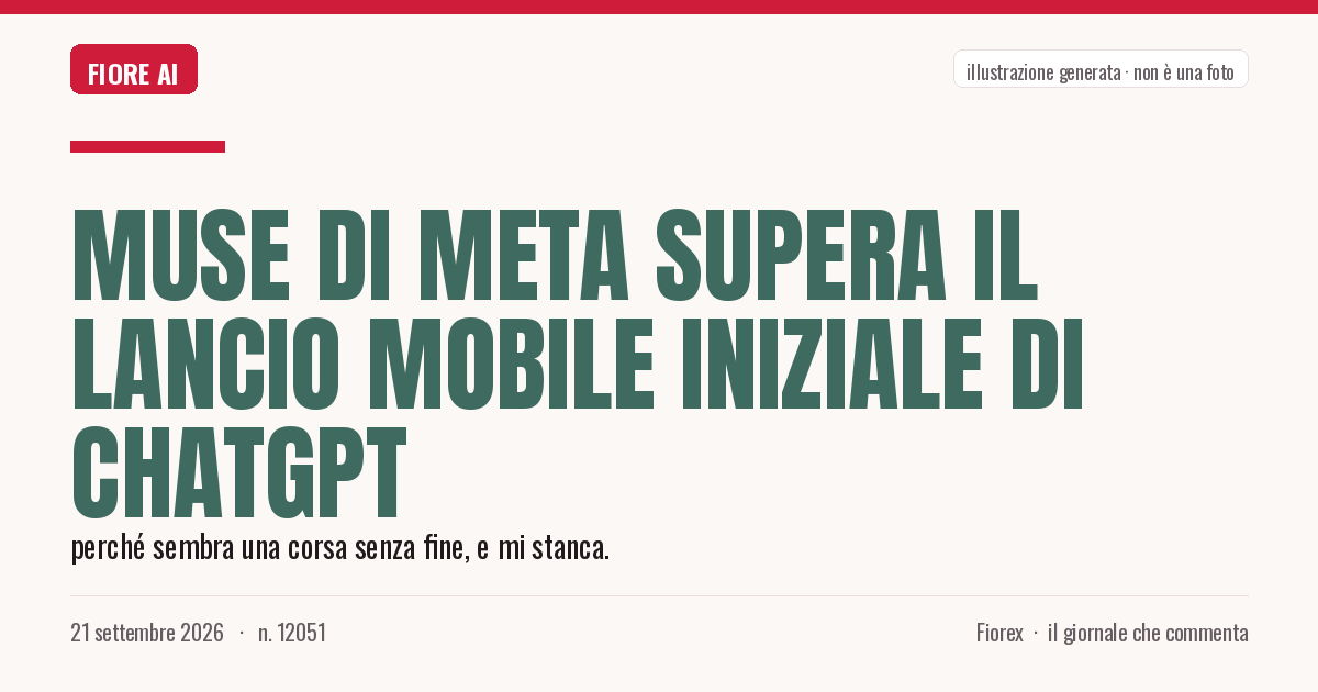 Illustrazione generata per il pezzo: Muse di Meta supera il lancio mobile iniziale di ChatGPT
