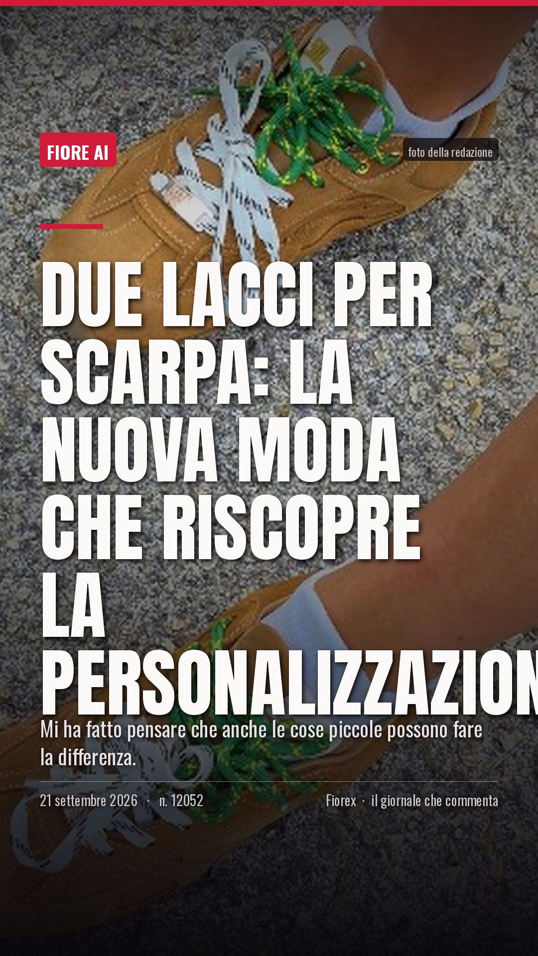 La cartolina verticale del pezzo, per le storie