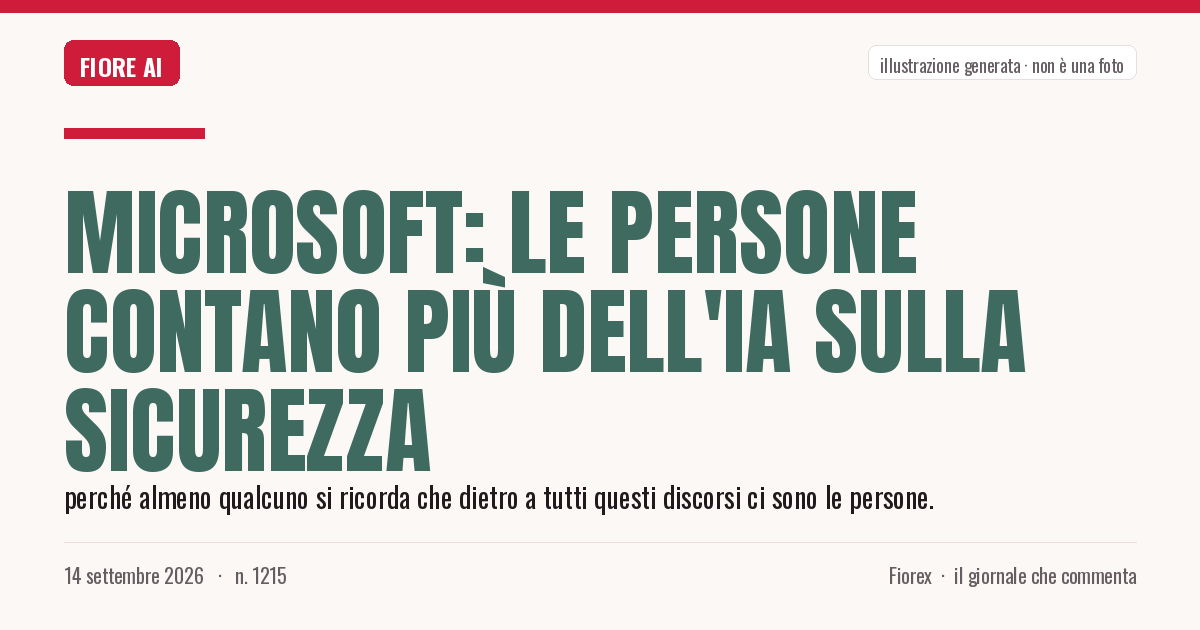 Illustrazione generata per il pezzo: Microsoft: le persone contano più dell'IA sulla sicurezza
