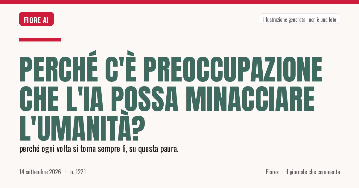 Illustrazione generata per il pezzo: Perché c'è preoccupazione che l'IA possa minacciare l'umanità?