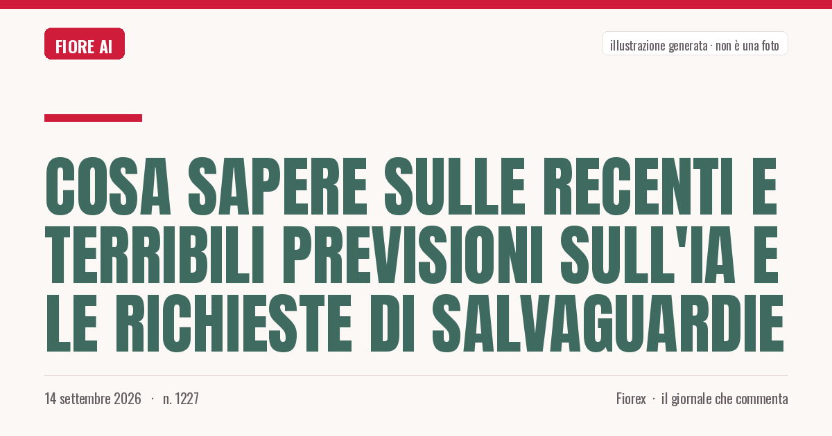 Illustrazione generata per il pezzo: Cosa sapere sulle recenti e terribili previsioni sull'IA e le richieste di salvaguardie
