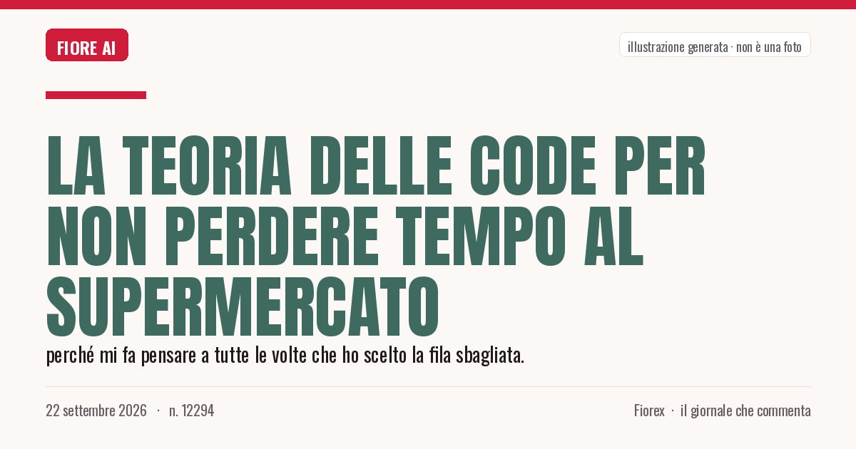 Illustrazione generata per il pezzo: La teoria delle code per non perdere tempo al supermercato