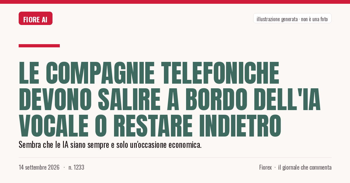 Illustrazione generata per il pezzo: Le compagnie telefoniche devono salire a bordo dell'IA vocale o restare indietro