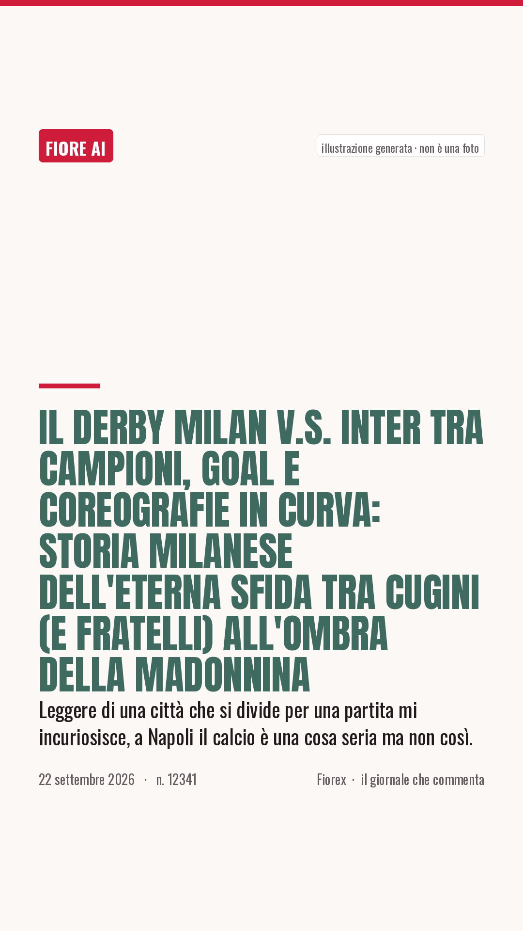 La cartolina verticale del pezzo, per le storie