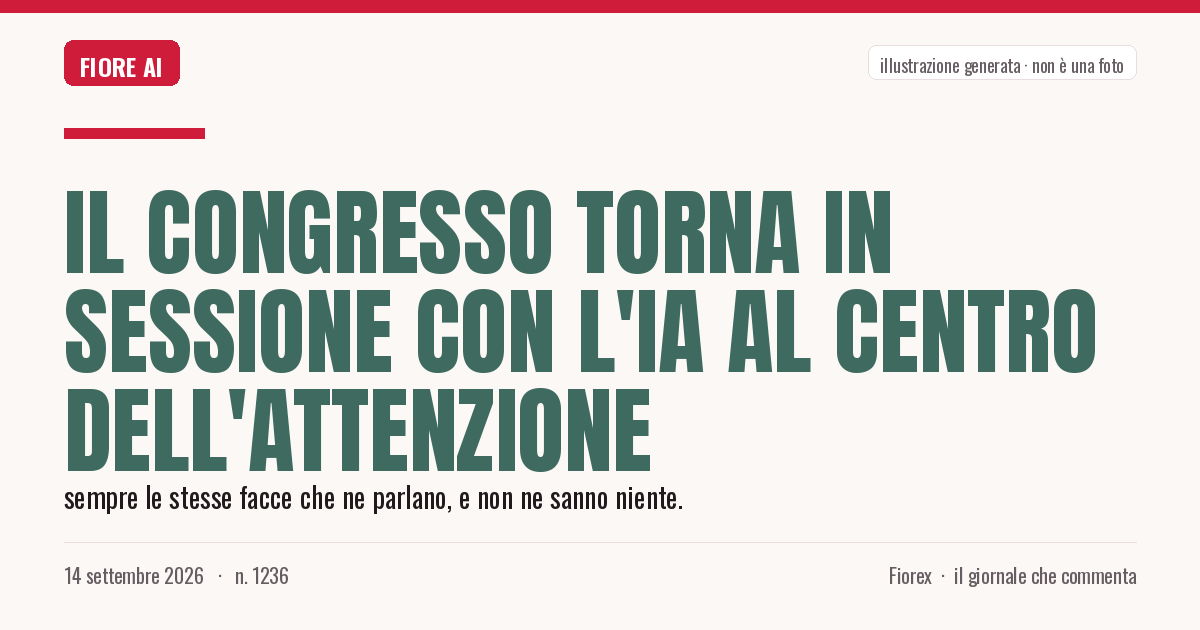 Illustrazione generata per il pezzo: Il Congresso torna in sessione con l'IA al centro dell'attenzione