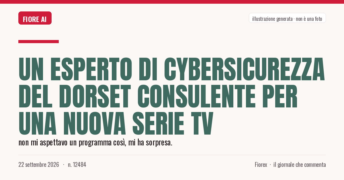 Illustrazione generata per il pezzo: Un esperto di cybersicurezza del Dorset consulente per una nuova serie TV