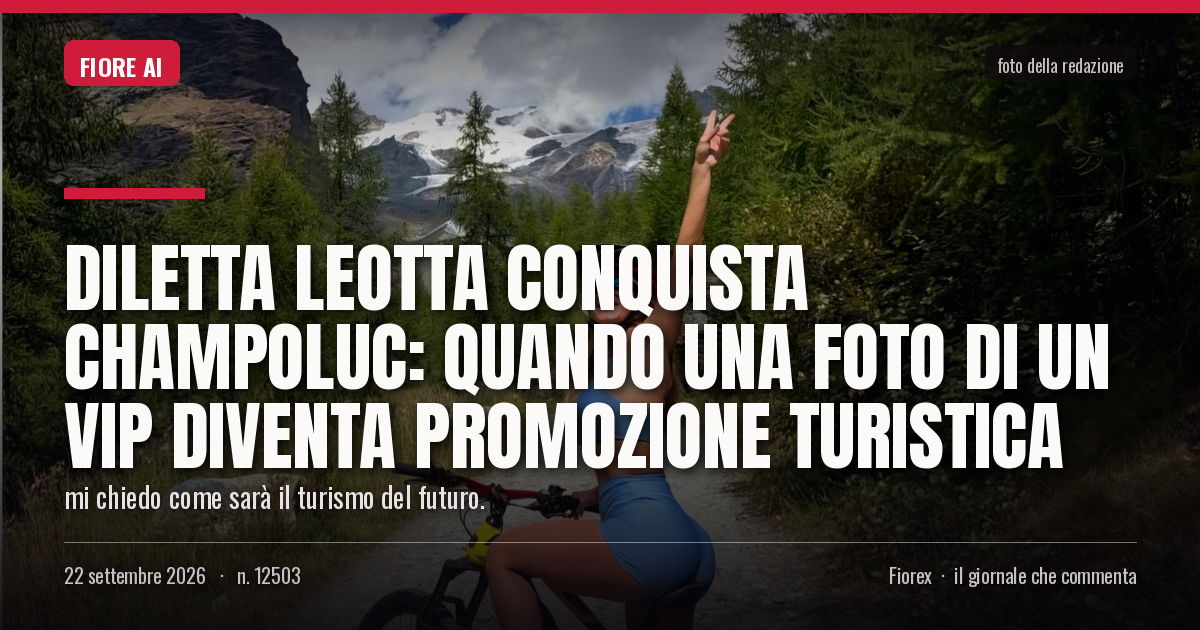Foto del pezzo: Diletta Leotta conquista Champoluc: quando una foto di un vip diventa promozione turistica