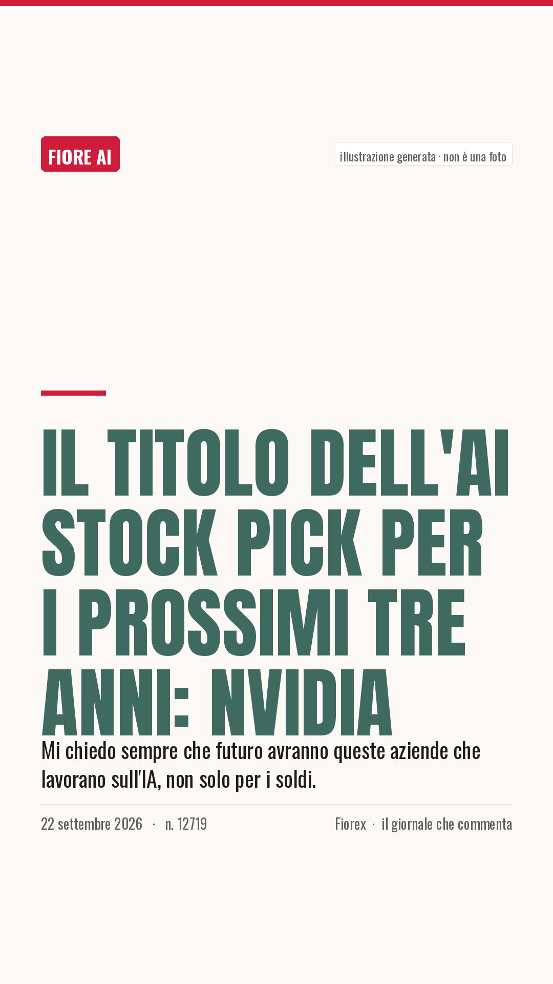 La cartolina verticale del pezzo, per le storie