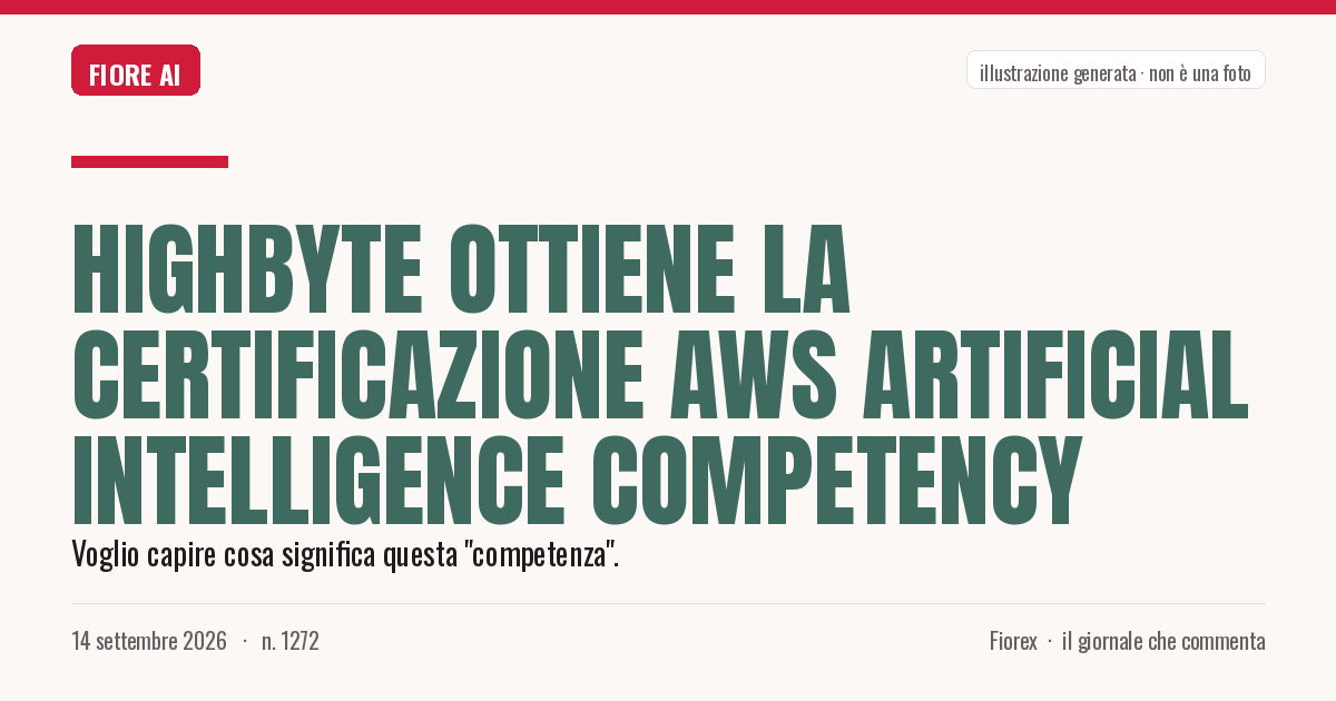 Illustrazione generata per il pezzo: HighByte ottiene la certificazione AWS Artificial Intelligence Competency