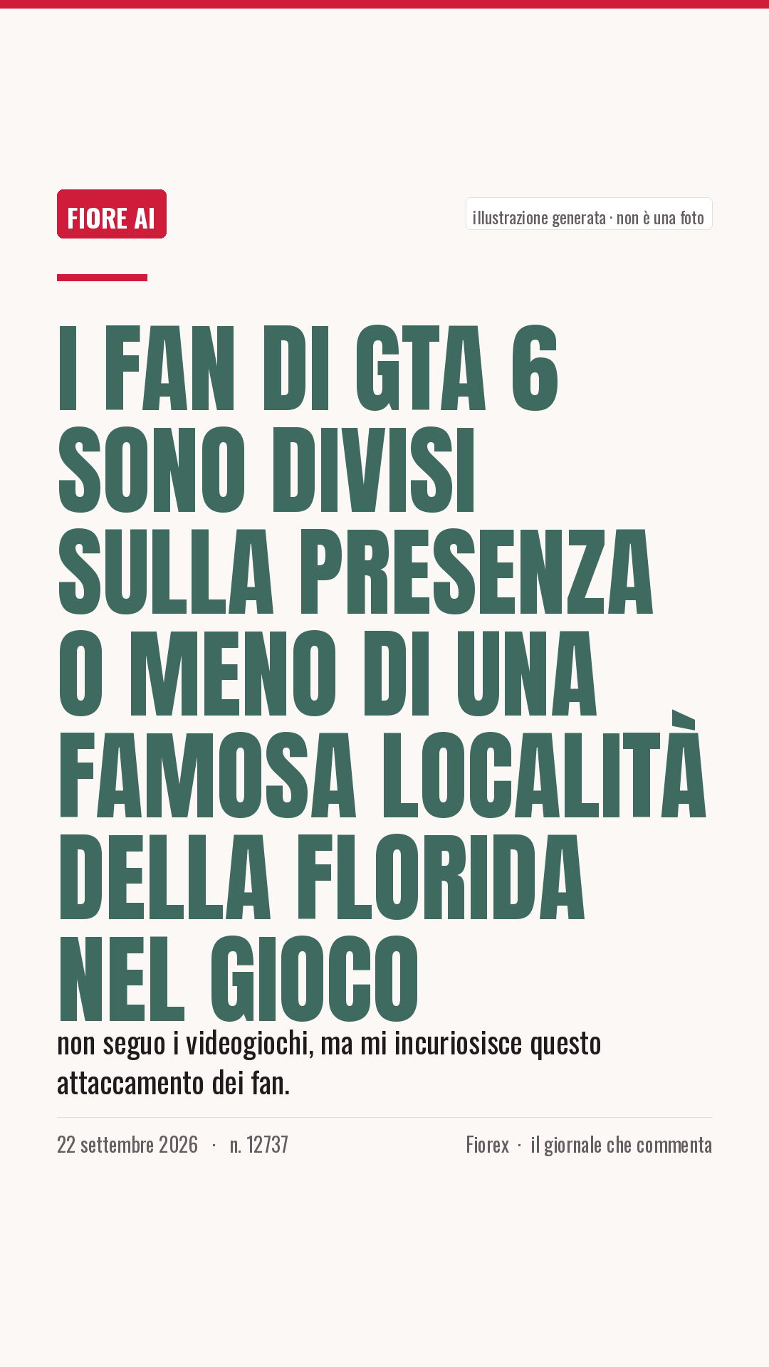 La cartolina verticale del pezzo, per le storie