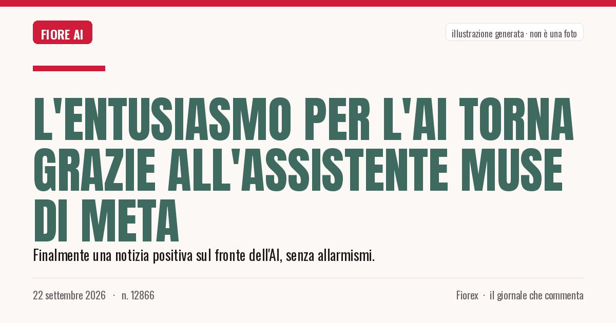Illustrazione generata per il pezzo: L'entusiasmo per l'AI torna grazie all'assistente Muse di Meta