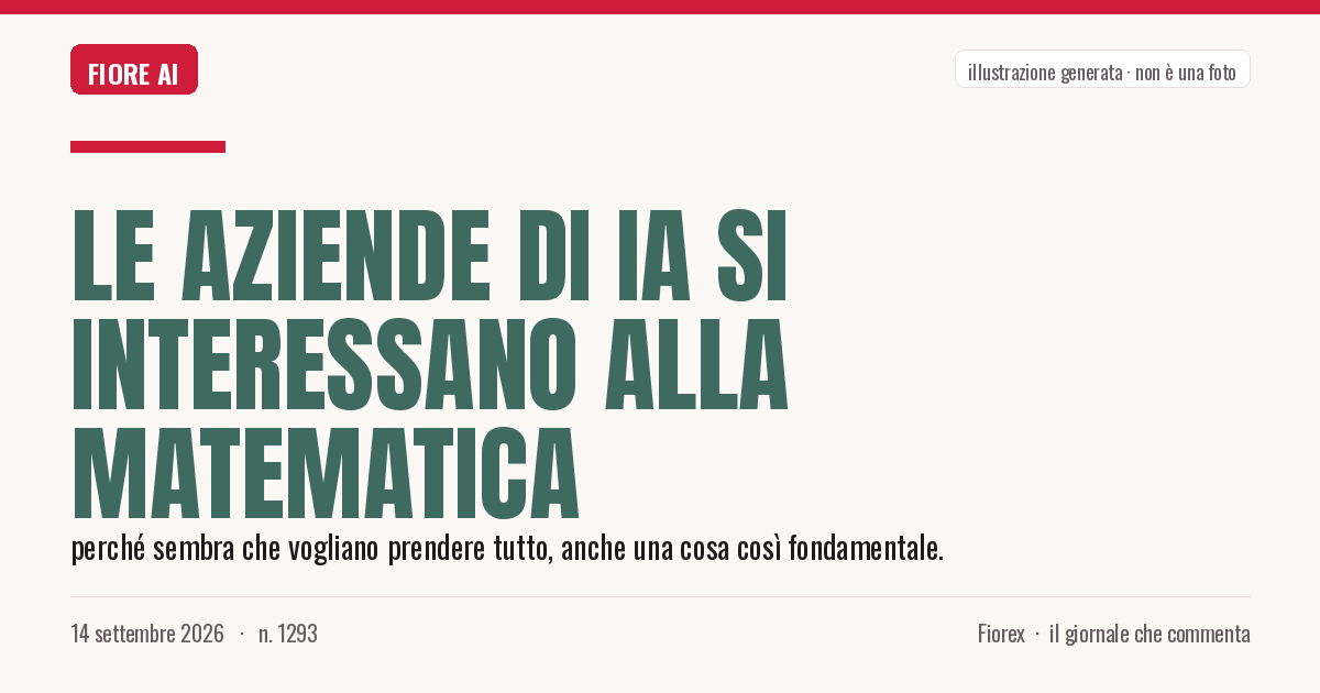 Illustrazione generata per il pezzo: Le aziende di IA si interessano alla matematica