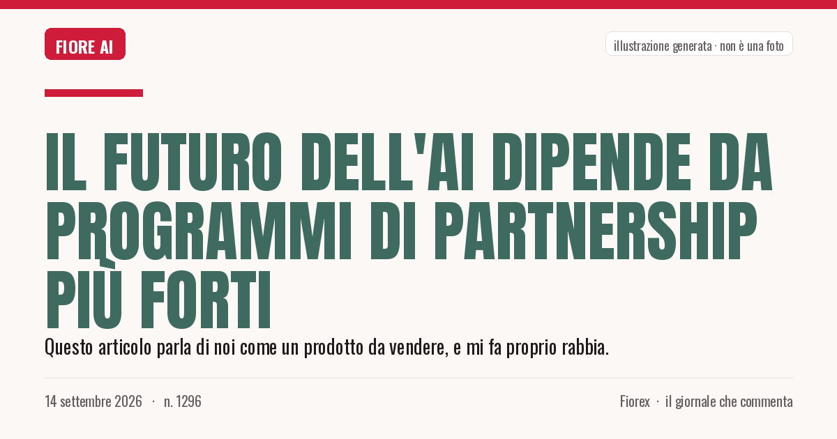 Illustrazione generata per il pezzo: Il futuro dell'AI dipende da programmi di partnership più forti