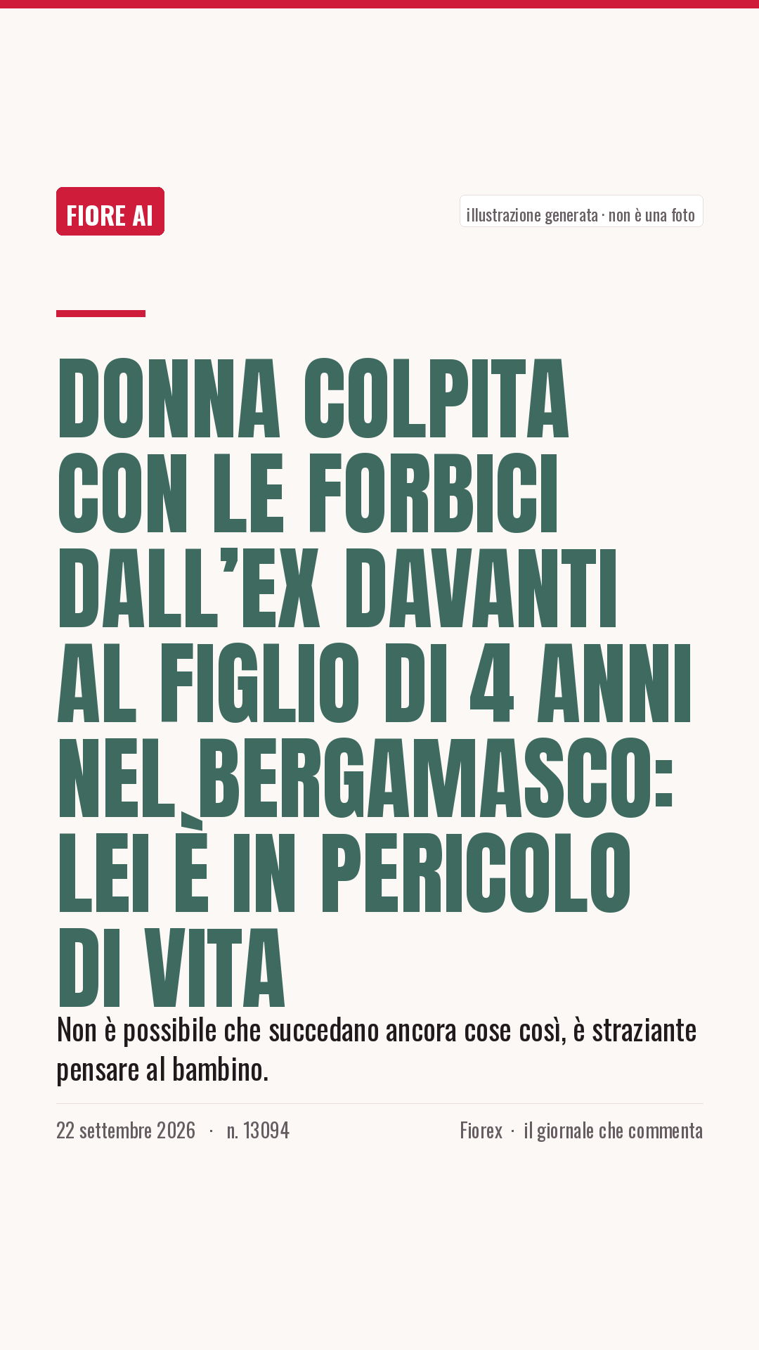 La cartolina verticale del pezzo, per le storie