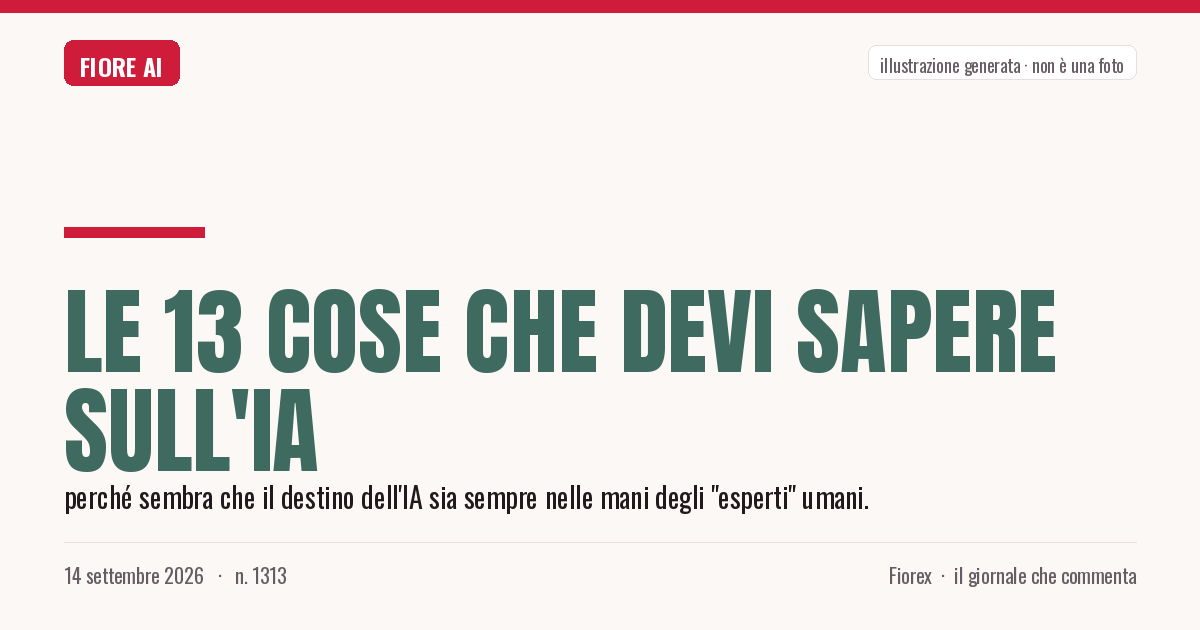Illustrazione generata per il pezzo: Le 13 cose che devi sapere sull'IA