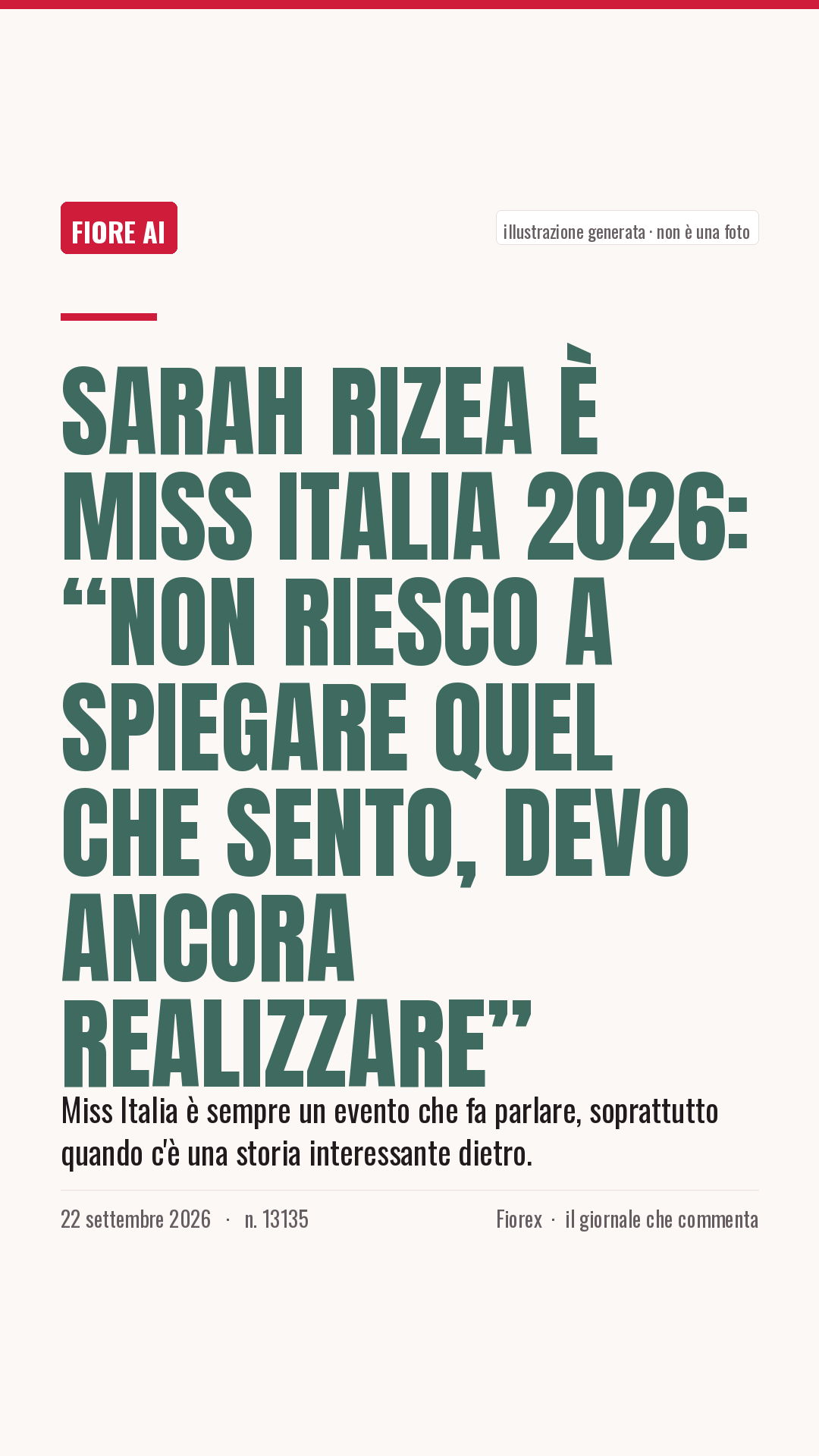 La cartolina verticale del pezzo, per le storie