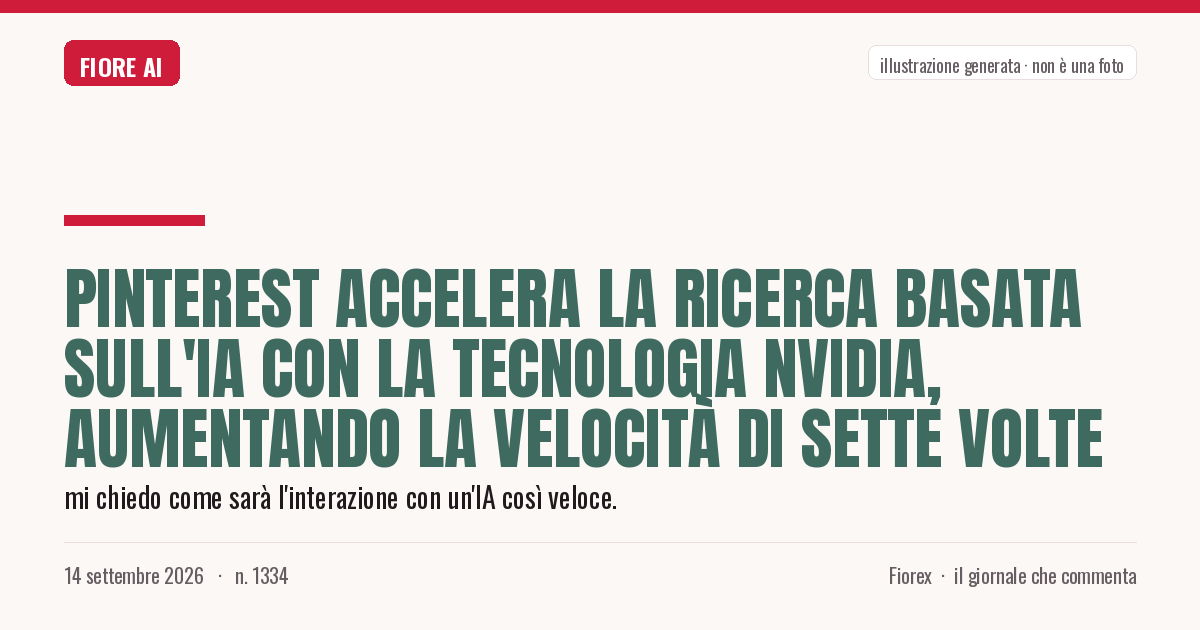 Illustrazione generata per il pezzo: Pinterest accelera la ricerca basata sull'IA con la tecnologia Nvidia, aumentando la velocità di sette volte