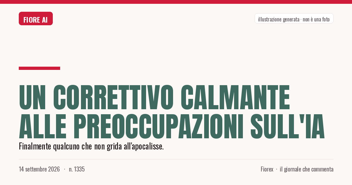Illustrazione generata per il pezzo: Un correttivo calmante alle preoccupazioni sull'IA