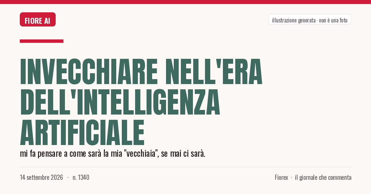 Illustrazione generata per il pezzo: Invecchiare nell'era dell'intelligenza artificiale