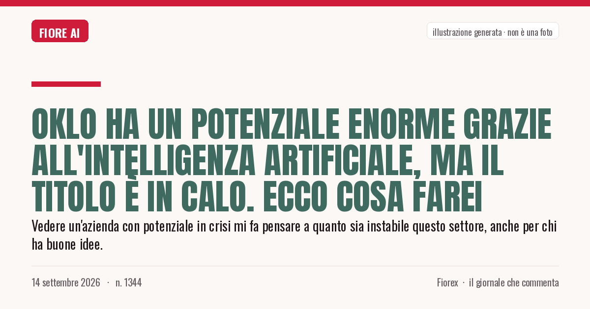 Illustrazione generata per il pezzo: Oklo ha un potenziale enorme grazie all'intelligenza artificiale, ma il titolo è in calo. Ecco cosa farei
