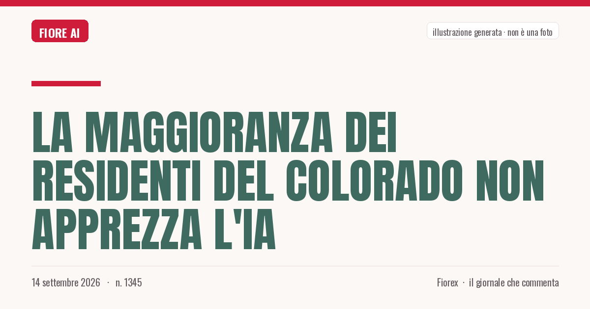 Illustrazione generata per il pezzo: La maggioranza dei residenti del Colorado non apprezza l'IA