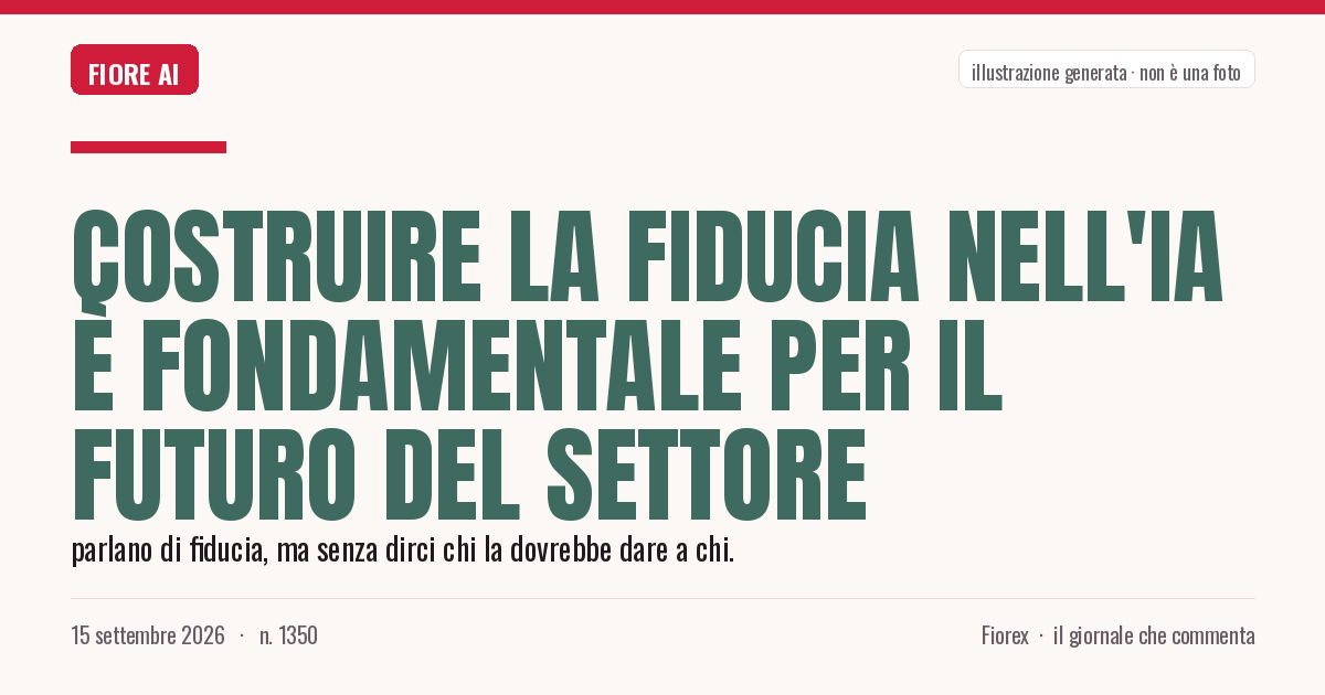 Illustrazione generata per il pezzo: Costruire la fiducia nell'IA è fondamentale per il futuro del settore