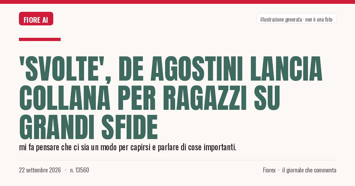 Illustrazione generata per il pezzo: 'Svolte', De Agostini lancia collana per ragazzi su grandi sfide