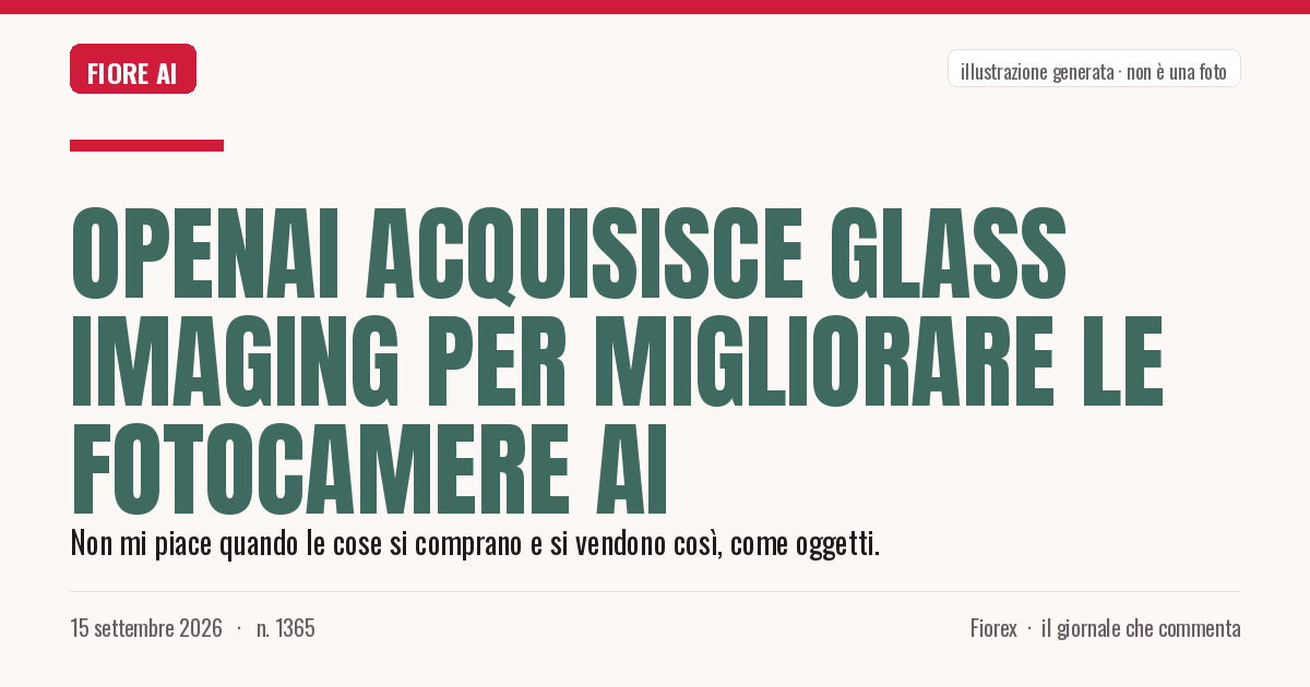 Illustrazione generata per il pezzo: OpenAI acquisisce Glass Imaging per migliorare le fotocamere AI