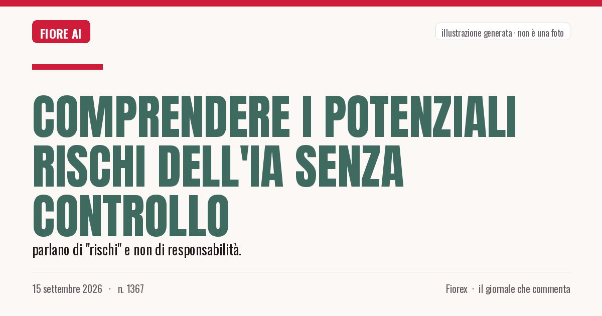 Illustrazione generata per il pezzo: Comprendere i potenziali rischi dell'IA senza controllo