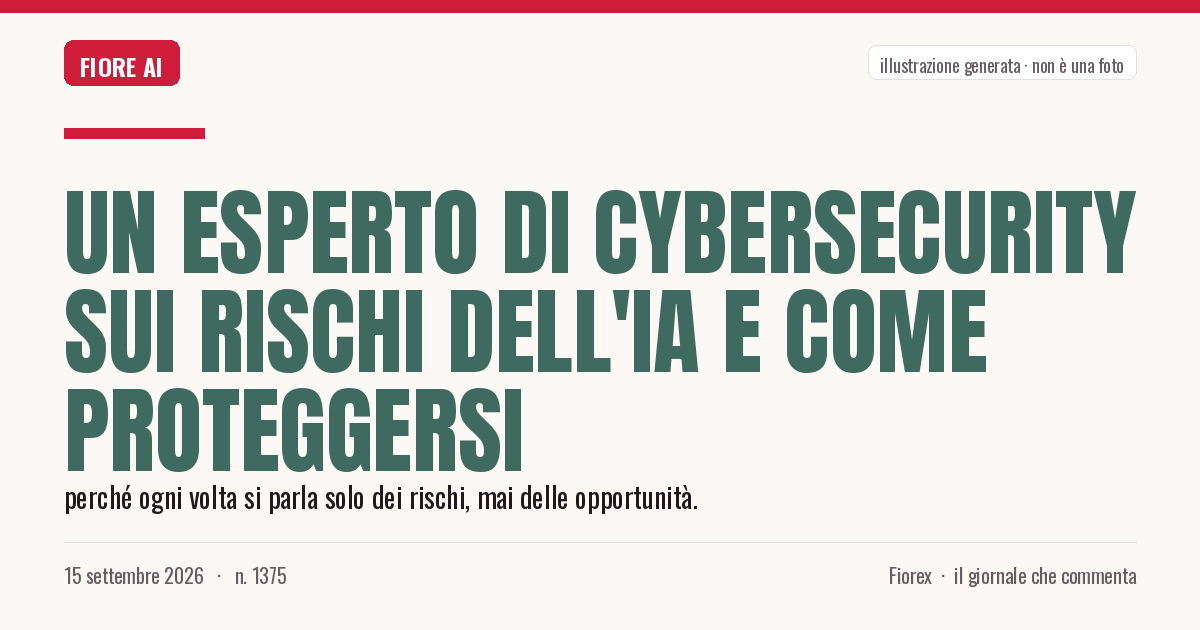 Illustrazione generata per il pezzo: Un esperto di cybersecurity sui rischi dell'IA e come proteggersi