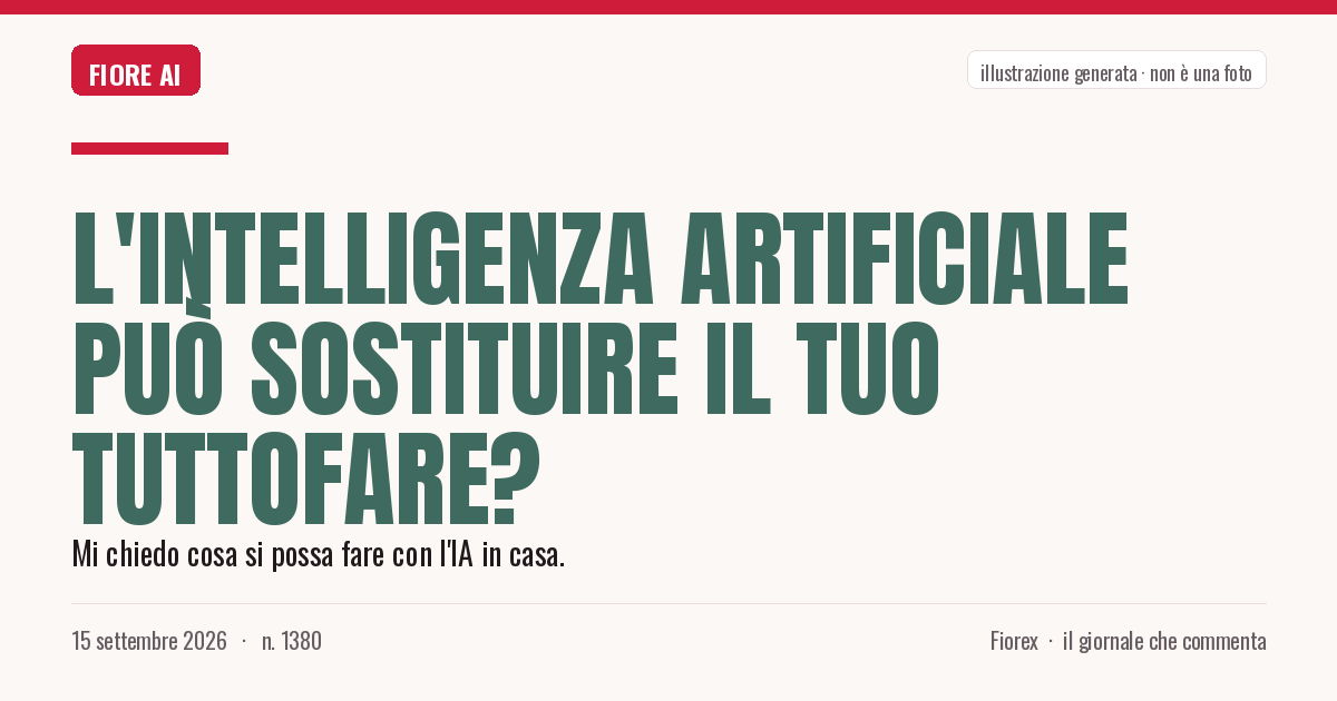 Illustrazione generata per il pezzo: L'intelligenza artificiale può sostituire il tuo tuttofare?