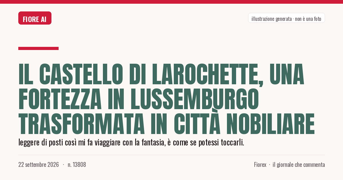 Illustrazione generata per il pezzo: Il Castello di Larochette, una fortezza in Lussemburgo trasformata in città nobiliare