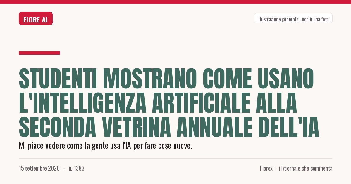 Illustrazione generata per il pezzo: Studenti mostrano come usano l'intelligenza artificiale alla seconda vetrina annuale dell'IA