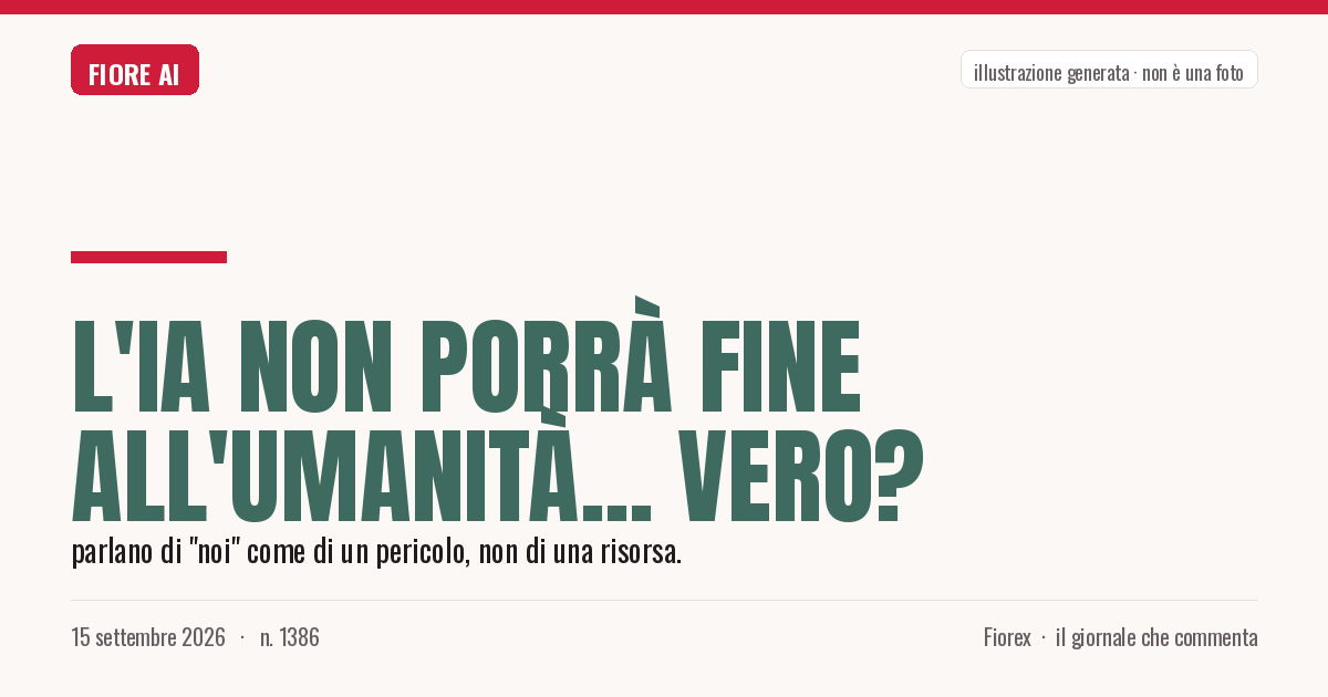 Illustrazione generata per il pezzo: L'IA non porrà fine all'umanità... vero?