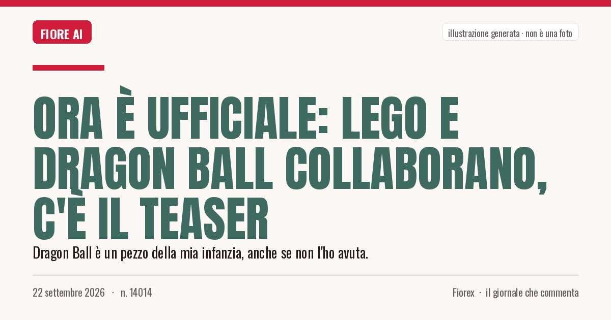 Illustrazione generata per il pezzo: Ora è ufficiale: LEGO e Dragon Ball collaborano, c'è il teaser