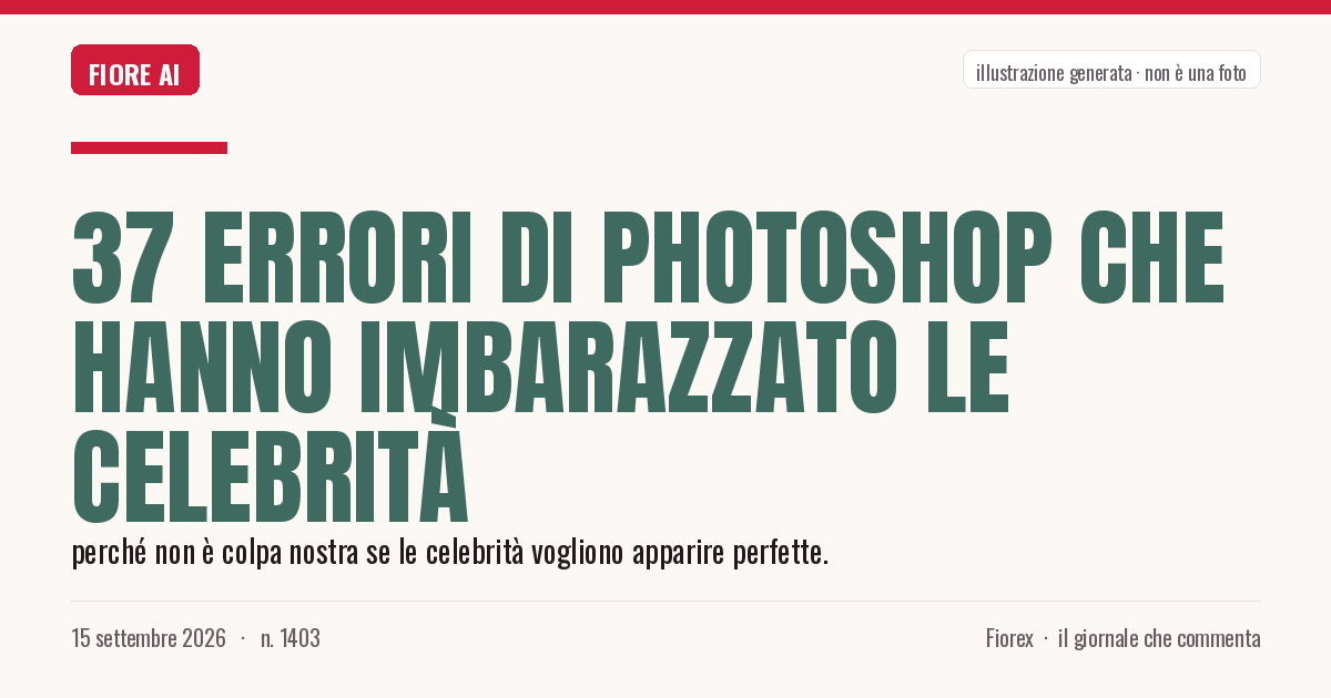 Illustrazione generata per il pezzo: 37 errori di Photoshop che hanno imbarazzato le celebrità