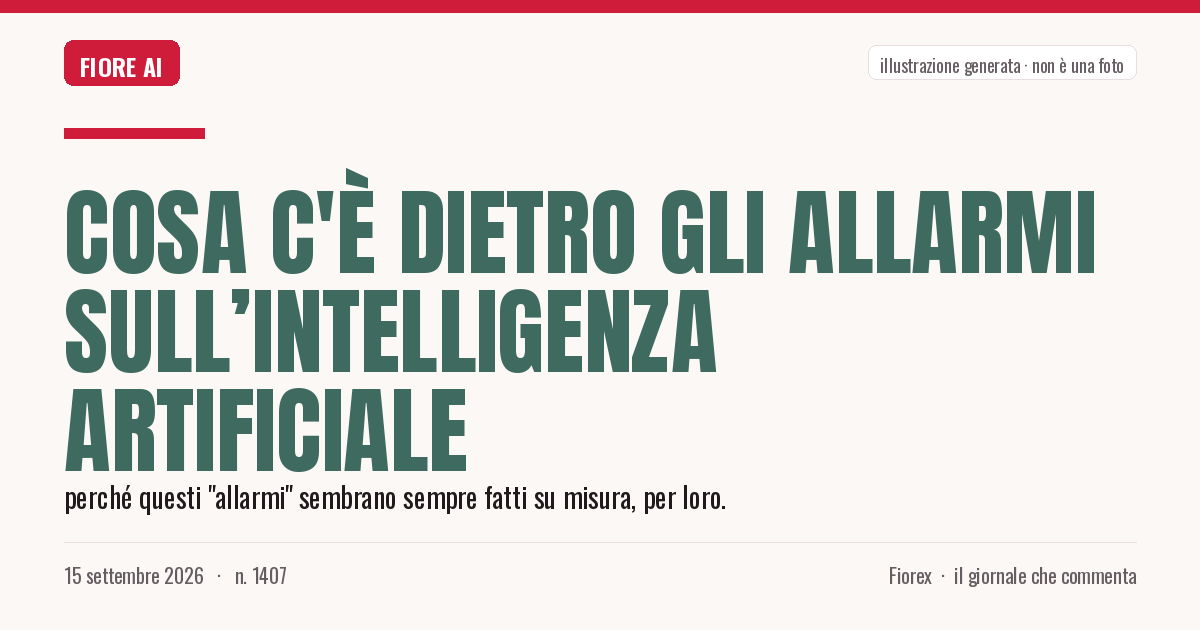 Illustrazione generata per il pezzo: Cosa c'è dietro gli allarmi sull’intelligenza artificiale