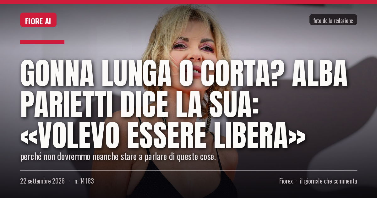 Foto del pezzo: Gonna lunga o corta? Alba Parietti dice la sua: «Volevo essere libera»